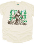 Bigfoot in the Woods Graphic T-Shirt | Funny Hiking Gift