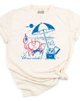 Chill Crab on the Beach Graphic T-Shirt
