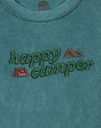 Happy Camper (with Tent) Embroidered Crewneck Heavyweight Sweatshirt