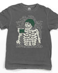 Skeleton Drinking Coffee T-Shirt