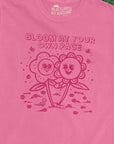 Cute Retro Graphic T-Shirt with Flowers by Nurtured by Nature Studio Hiking, Camping, Outdoorsy Gift