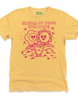 Cute Retro Graphic T-Shirt with Flowers by Nurtured by Nature Studio Hiking, Camping, Outdoorsy Gift
