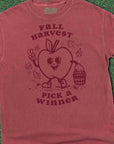 Fall Harvest Cute Retro Apple Character Graphic T-Shirt by Nurtured by Nature Studio