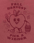 Fall Harvest Cute Retro Apple Character Graphic T-Shirt by Nurtured by Nature Studio