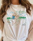 It's All Good in the Woods Hiking Bear Graphic T-Shirt
