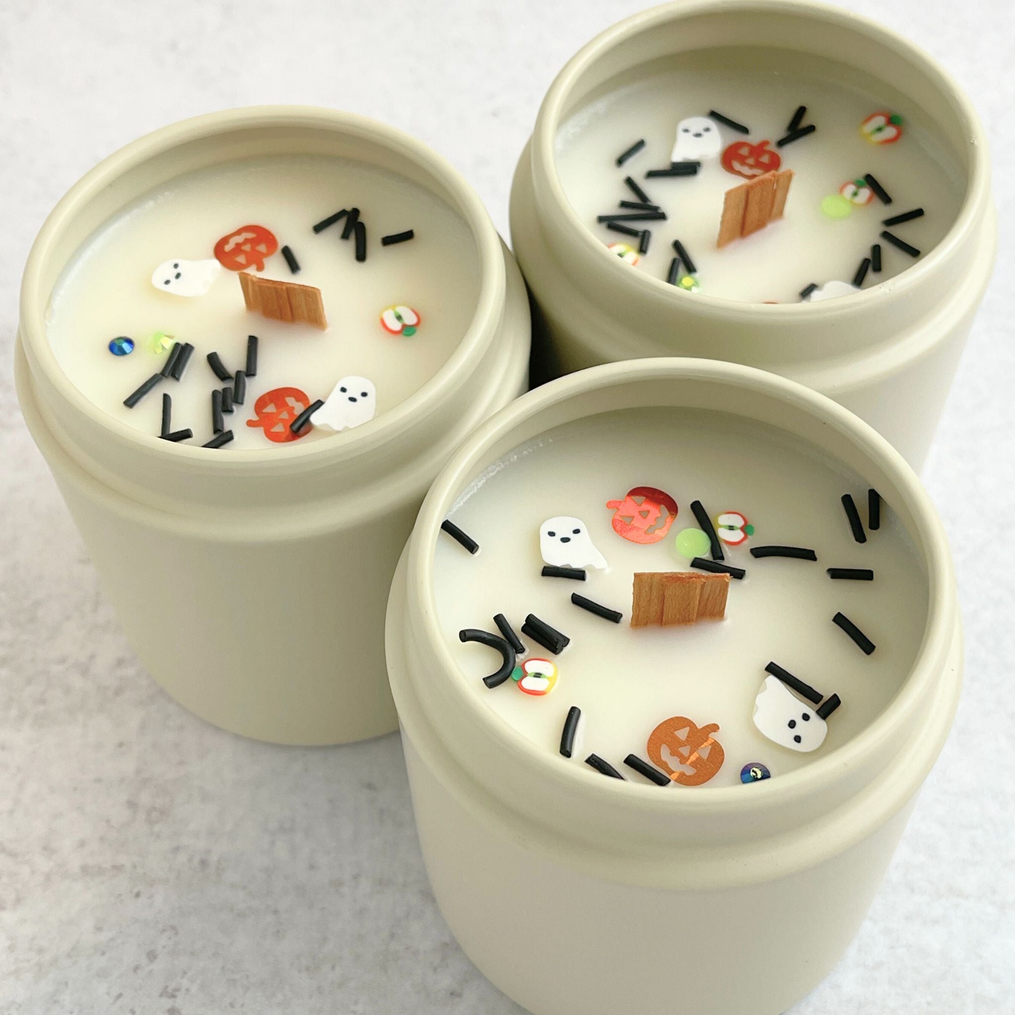 Haunted Hayride Halloween Candle with scents of fresh apple cider and an open air bonfire