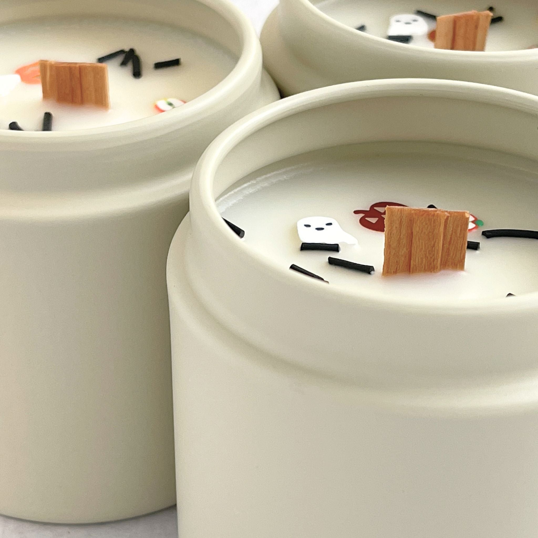 Haunted Hayride Halloween Candle with scents of fresh apple cider and an open air bonfire