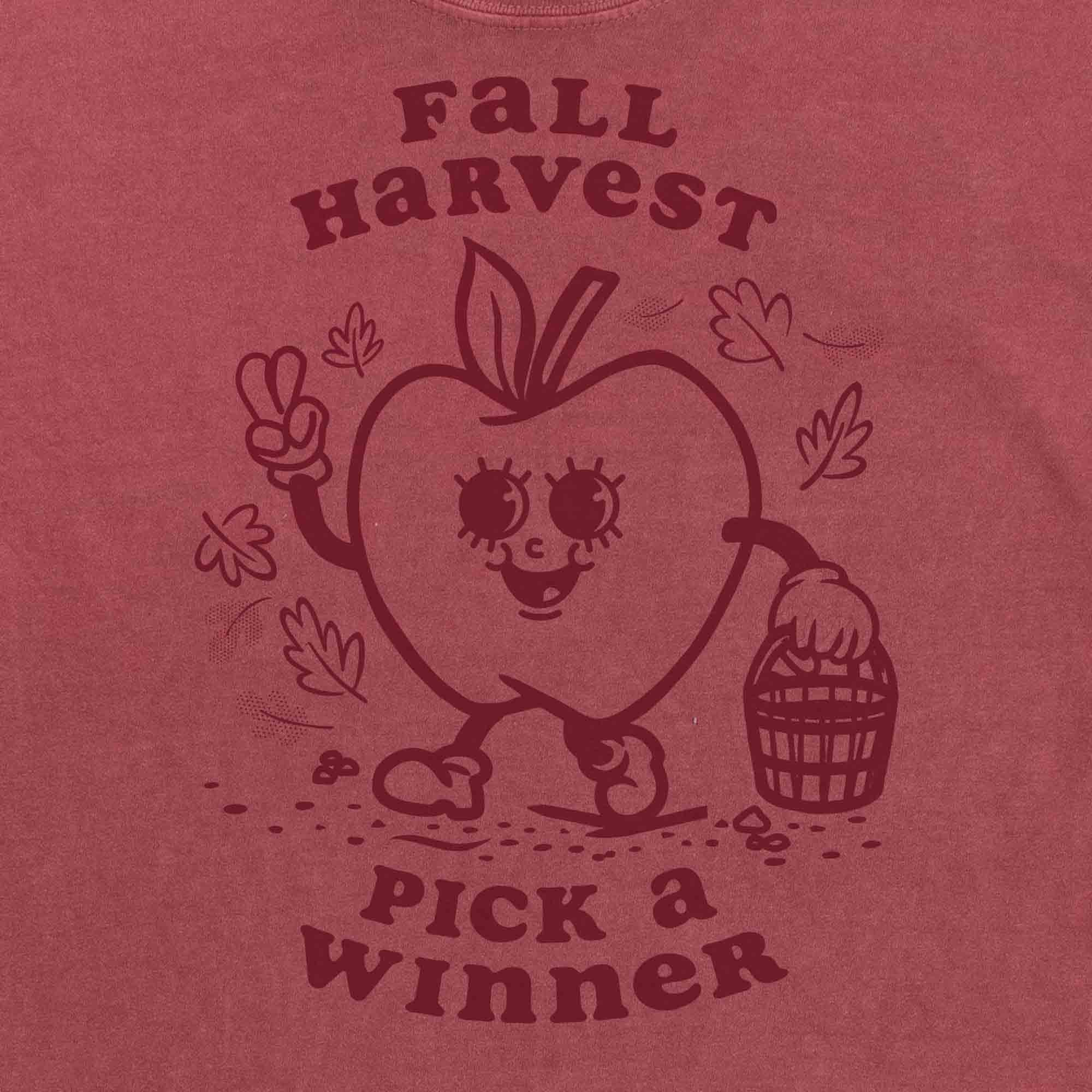 Fall Harvest Cute Retro Apple Character Graphic T-Shirt by Nurtured by Nature Studio