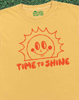 Time to Shine Cute Retro Sun Graphic T-Shirt by Nurtured by Nature Studio