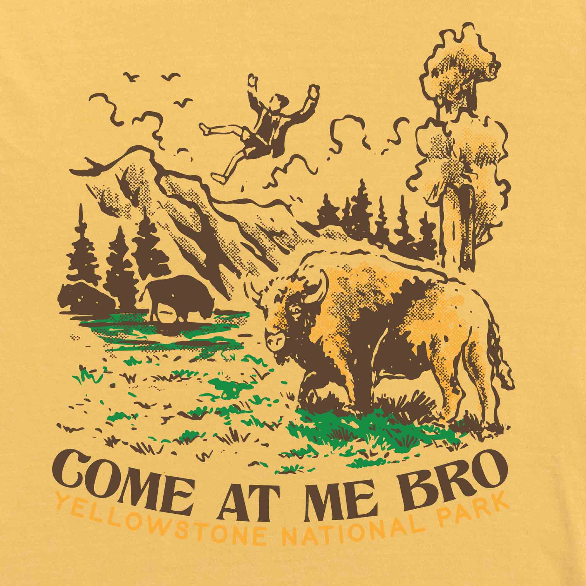 Come At Me Bro Bison Graphic T-Shirt